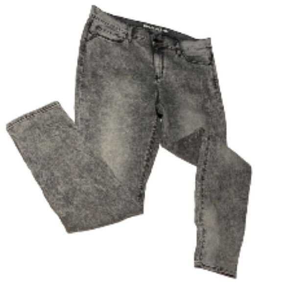 Y2K 80s Acid Washed Black Denim Jeans Ultra Skinny Black by DKNY City Womens 12 - Picture 9 of 16